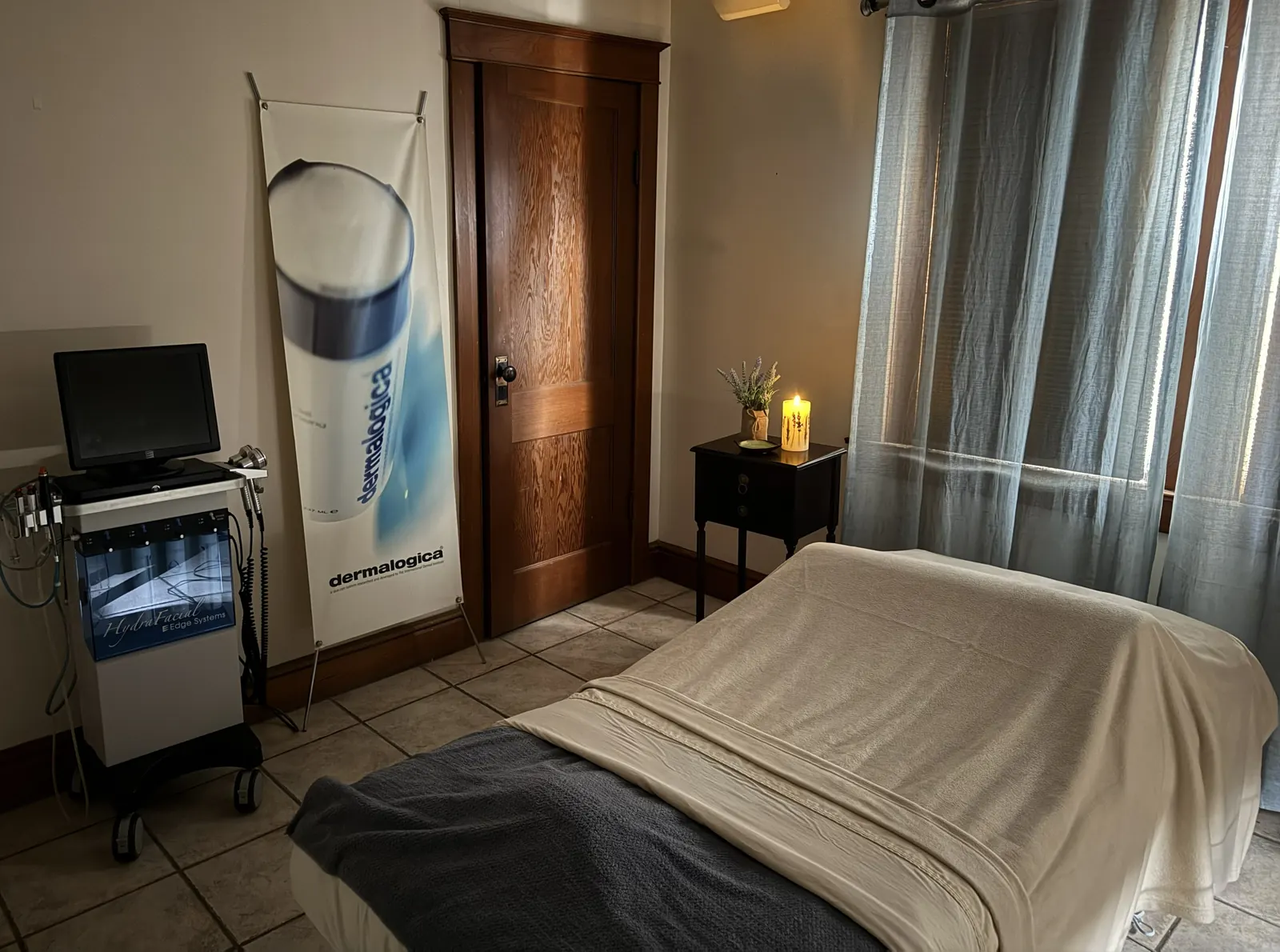 Treatment room for facials at Shortino's Salon & Spa in York, PA