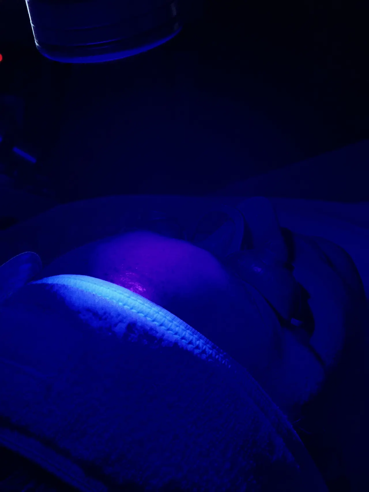 LED light therapy during a facial at Shortino's Salon & Spa in York, PA